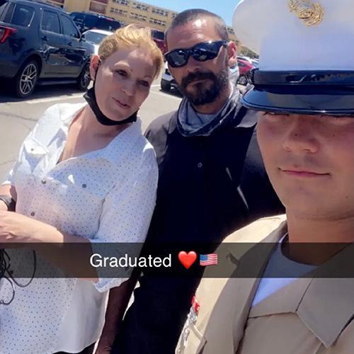 Shannon Rushing with her son at boot camp graduation. Shannon Rushing with her son at boot camp graduation.